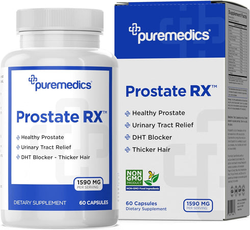 ProstateRX Saw Palmetto, Pygeum & Pumpkin Seed Extract | Prostate & Urinary Health | Bladder Emptying | Reduce Urgency | Clinical Strength 60 Caps...