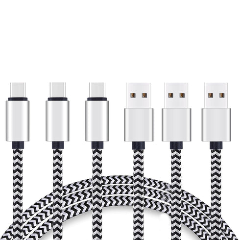 Ailun USB Type C Cable 3ft 3Pack High Speed Type-C to USB A Sync and Charging Nylon Braided Cable for Galaxy S22,Galaxy S21,Galaxy s20 and More Sm...
