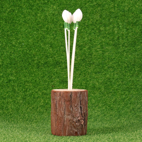 EXCEART Tree Stump Round Wood Stump Flower Bark Holder Flower Arrangement Stand Place Card Wooden Holder Plant Rack Stand for Garden Household Liv...