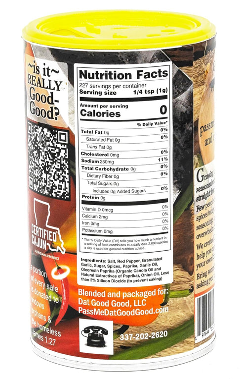 Dat Good Good Cajun Seasoning, No MSG, Made in Louisiana, 8oz...