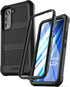 ENCASED Falcon Designed for Samsung Galaxy S22 Plus, Protective Full Body Phone Case for Samsung S22+ (Black)...