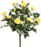 Vickerman 15" Artificial Yellow Mini Diamond Rose Bush - Pack of 5 - Premium Faux Flowers for Wedding or Home Decor - Maintenance Free Decorative ...