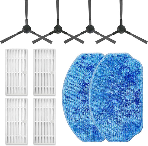 10 PCS Replacement Parts Compatible with MAMNV/ZCWA BR151, BR150, MANVINS G20, and GTTVO/ONSON/KILGONE Robot Vacuum and Mop Combo Accessories: 4 S...