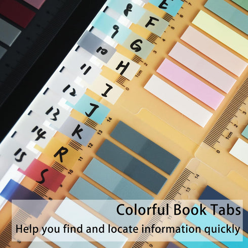 1600pcs Translucent Page Markers,Morandi Sticky Note Tabs with Binders,Repositionable Book Flags Tabs Strip for Annotating Books,Clear Sticky Note...