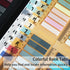 1600pcs Translucent Page Markers,Morandi Sticky Note Tabs with Binders,Repositionable Book Flags Tabs Strip for Annotating Books,Clear Sticky Note...