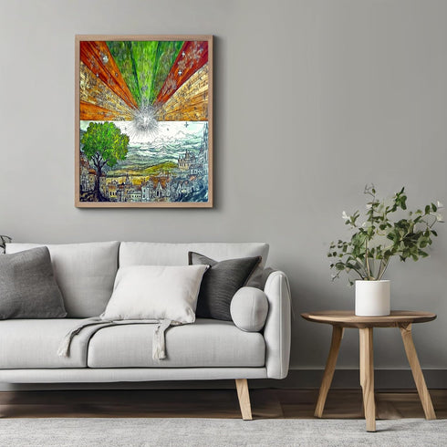 Posterizer 1 pcs-concept of a cosmological boundary inspired by medieval and alchemical art 1-Collectibles & Fine Art-Fantasy & Fiction Art-Living...