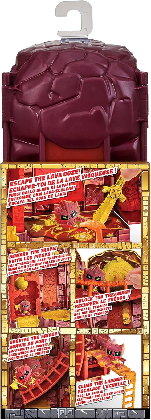 TREASURE X Lost Lands Skull Island Lava Tower Micro Playset, 15 Levels of Adventure. Survive The Traps and Discover 2 Micro Sized Action Figures. ...