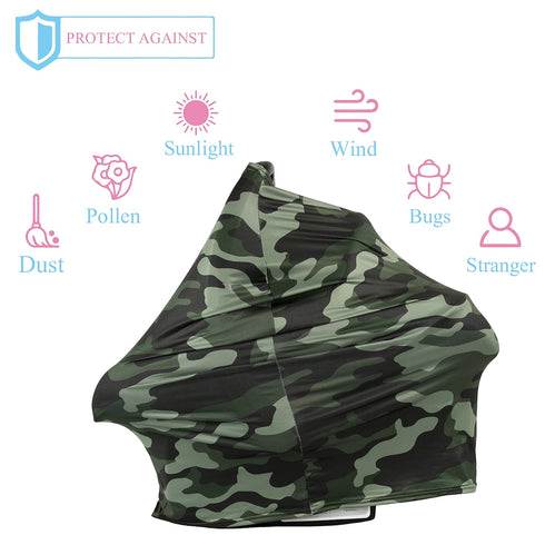 TUOKING Car Seat Covers for Babies, Multi-Use Cover-Silky Mom Nursing Cover Infant Breastfeeding Scarf Shopping Cart High Chair Ultra-Soft Stretch...