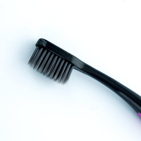 Activated Charcoal Bristle Toothbrush - Xtreme (Extreme) Soft, Ultrafine, Tapered bristles, Compact Head & Slim Design - (12 Count)...