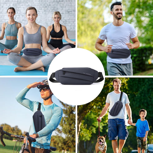 Fanny Pack for Men Crossbody Waist Bag Casual Chest Pack Hip Bags Belt Bag for Travel Walking Running Hiking Cycling Easy Carry Any Phone Wallet...