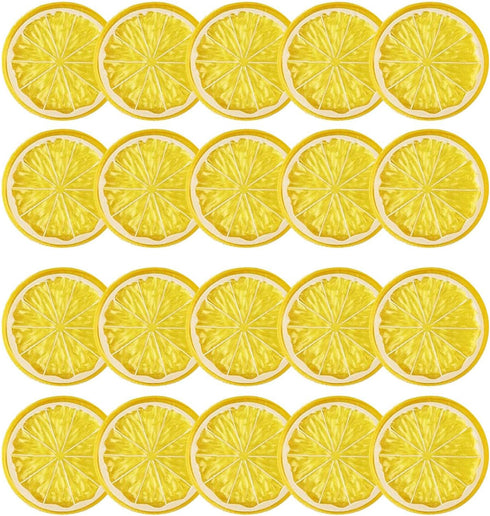 20pcs Mini Simulation Fruit Lemon Slices?Fake Artificial Plastic Fruit Model Decorative Wedding Ornament Festival Decoration?Photography Props?Bas...