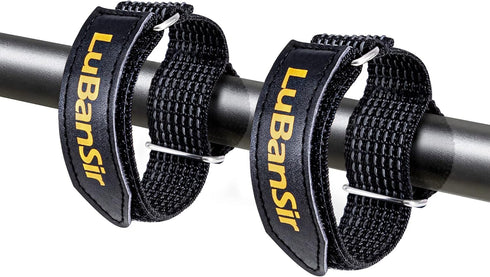 LuBanSir Shovel Mount for Roof Rack, 12 Inches Adjustable Hook and Loop Mount Holder Straps for Cars Trucks Tractors Trailers (4 Pack)...