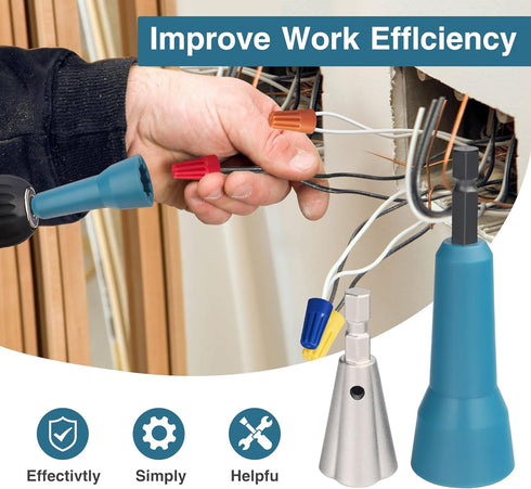 Wire Nut Twister,Wire Twisting Tool,Wire Nut Twiter for Drill,Spin Twist Wire Connector Socket,Wire Connector Driver with 1/4" Chuck,Wire Strippin...