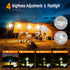2 in 1 Solar Camping Lights,5 Modes Dimmable Solar Lantern Flashlight, 5000mAh High Capacity Battery Collapsable Lantern Outdoor Waterproof Hangin...
