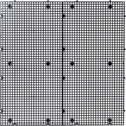 ALEGI Aquarium Grid Isolate Board Divider Fish Tank Bottom Black Filter Tray Plastic Crate (4pcs Black)...