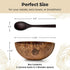 Coconut Bowls and Wooden Spoons Set of 2 – Natural, Hand-Crafted, Vegan-Friendly, Salad, Smoothie or Buddha Bowl and Kitchen Utensils (2 Natural B...