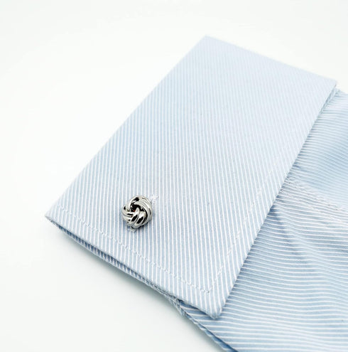 Lady Men's Cuff Links for French Silver Knot Tuxedo Shirt Stainless Brass Metal Shirt Buttons Cufflinks Anniversary In Gift Box...
