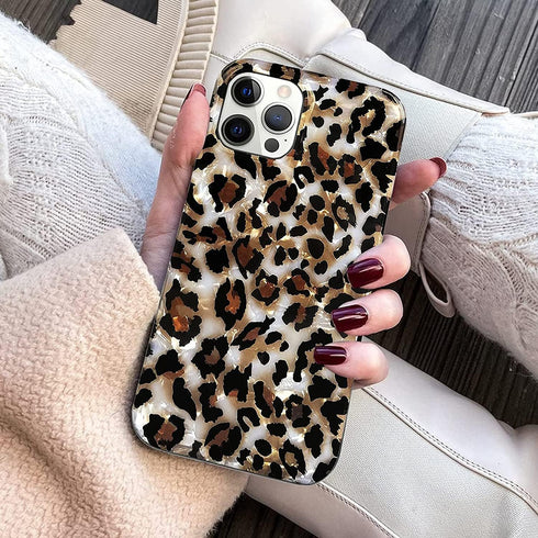J.west Compatible with iPhone 11 Pro Case 5.8-inch, Luxury Sparkle Clear Women Leopard Print Soft Slim TPU Protective Phone Case Cover for Girls (...