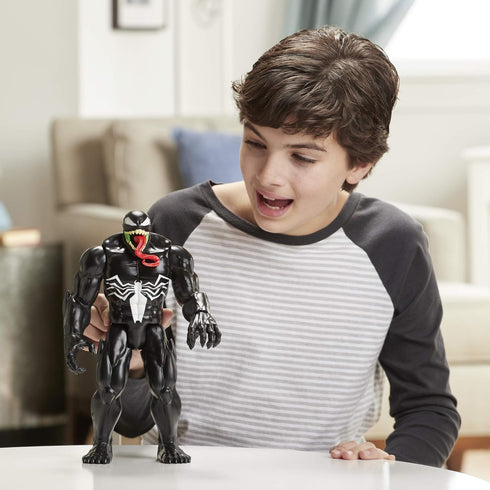 Spider-Man Maximum Venom Titan Hero Venom Action Figure, Inspired by The Marvel Universe, Blast Gear-Compatible Back Port, Ages 4 and Up, Black...