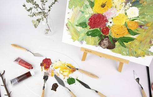 Mont Marte Studio Palette Knife Set, 5 Piece. Selection of Different Sizes and Styles of Stainless Steel Palette Knives....