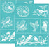 OLYCRAFT 2 Pcs Silk Screen Stencils Bird Pattern Self-Adhesive Silk Screen Printing Stencil Branch Reusable Mesh Transfer for Painting on Wood, DI...