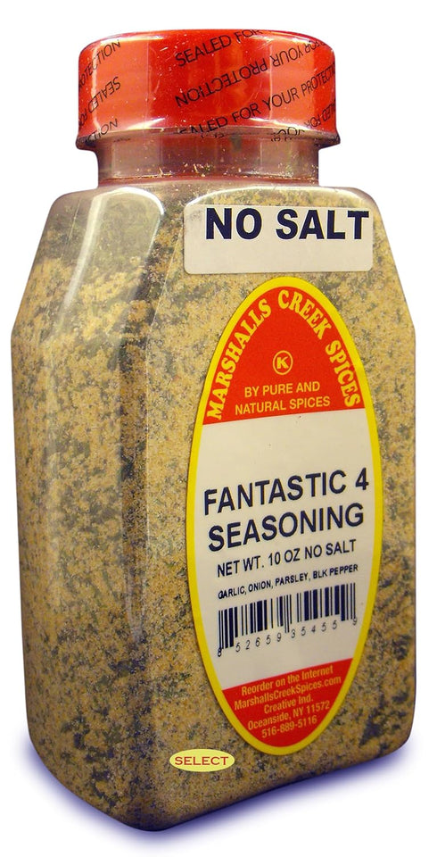 Marshalls Creek Spices, Select FANTASTIC 4 SEASONING NO SALT 10 ounces...