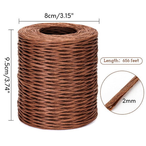 KINGLAKE Floral Wire Vine Wire Bind Wire, Paper Covered Bind Wire, 656 Feet Rustic Wrapping Wire, 2mm Brown Wire for Crafts, Flower Bouquets Crown...