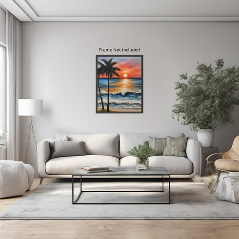 Posterizer 1 pcs- sunrise and sunset-landscape nature scene 6-Landscape & Nature Art-Floral Botanical Art- Decor for Home & Office- unframed wall ...