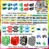 110 Pcs Video Game Party Favors, Gamer party Favors - 12 sets of Gaming Birthday Goodie Bags Included Gift Bags, Game Keychain, Slap Bracelet, Sti...