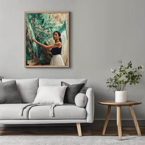 Posterizer 1 pcs-artist at work-painting portrait-1-Collectibles & Fine Art Gift for Men Women Entrepreneur Teens Decor for Home & Office- unfram...