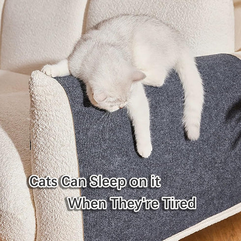 Trimmable Cat Scratching Mat, 78.74"x15.75" Cat Scratch Mat DIY Post Carpet Covered, Self-Adhesive Cat Tree Shelves Replacement Mat for Cat Wall C...