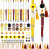 Teling 12 Pcs Beadable Pens Plastic Black Ink Ballpoint Pen with Assorted Spacer Beads Silicone Beads and Tassels and 12 Pcs Lobster Clasps for Of...