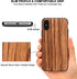 TENDLIN Compatible with iPhone Xs Case/iPhone X Case with Wood Grain Outside Soft TPU Silicone Hybrid Slim Case Compatible with iPhone X and iPhon...