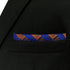 S&W SHLAX&WING Foulard Pocket Squares for Men Blue Copper Designer Wedding Gift...