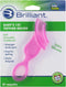 Brilliant Oral Care Baby’s First Toothbrush, Smooth Silicone Bristles Gently Clean Tender Teeth and Gums, for Ages 4+ Months, Pink, 1 Pack...