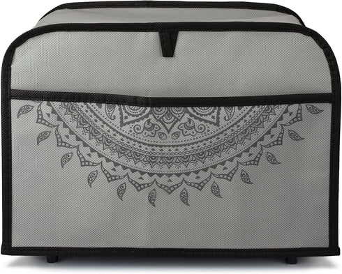 kwmobile Cover Compatible with 2 Slice Toaster - Cover for Toaster - Indian Sun Grey...