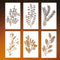 Large Vine Leaf Stencils Set (6 Designs) for Painting on Walls, Reusable Ivy Leaf Branch Templates for Garden Fence Furniture Canvas Home Decor DI...