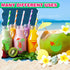 80 Pieces 3 x 3 Inch Summer Hawaii Themed Reusable Plastic Art Craft Kits for DIY Painting Art Projects Wood Wall Floor Fabric Furniture Tile Holi...