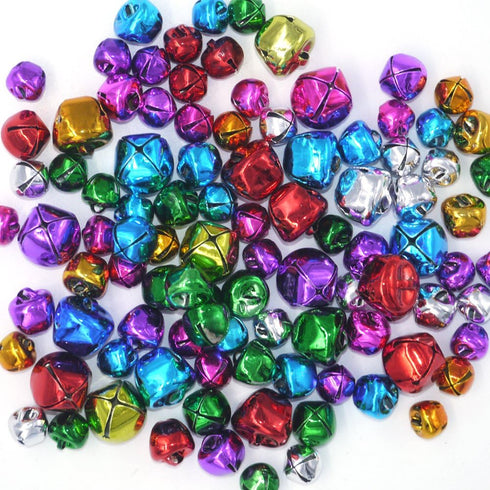 Craft Kits and Supplies 100 Mix Colorful Christmas Jingle Bells...