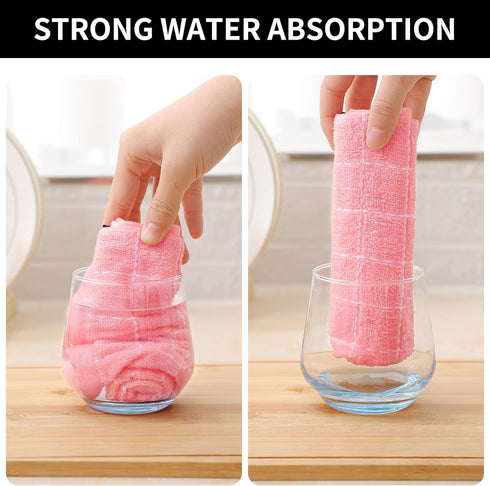 Homaxy 100% Cotton Terry Kitchen Dish Cloths, Ultra Soft and Absorbent Dish Towels for Kitchen, Suitable for Drying and Washing Dishes, 6 Pack, 12...