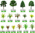 88pcs Model Trees Mixed Miniature Plants Model Train Scenery Architecture Trees Fairy Garden Trees Wargame Trees Model for Diorama DIY Craft Scene...