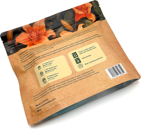 SIPA Laundry Detergent Sheets Bag - 30 Sheets, Up to 60 Loads, Lily of the Valley Scent, Phosphorus-Free, High Efficiency,Eco-Friendly (30 Count (...