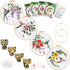 Embroidery Kit for Beginners with Hummingbird Pattern and Instructions,4 Pack Cross Stitch Kits,2 Wooden Embroidery Hoops,Threads and Needles,Need...
