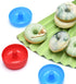 Jell-Cell Silicone Donut Mold for Baking Cupcake,12 Pieces Nonstick Flexible Mini Round Doughnut Muffin Cups Shape Color Red & Blue...