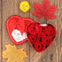 12Pcs Valentine's Day Red Floral Scented Bath Soap Rose Flower Petals for Red Heart-Shaped Box Artificial Rose Plant Essential Oil Rose Soap for W...