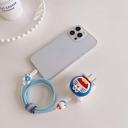 DIY Cable Protector Charger Wire Saver - Data Cable 18W/20W USB-C Charger Line Protector-Compatible with iPhone 14 13 12 11 Pro Max (Big Dora Cat)...