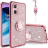 for OnePlus Nord N20 5G Phone Case (EB2103) with Ring Stand Lanyard Strap Cute Glitter Girls Women Protection ShockProof 2-Layer Protective Cover ...