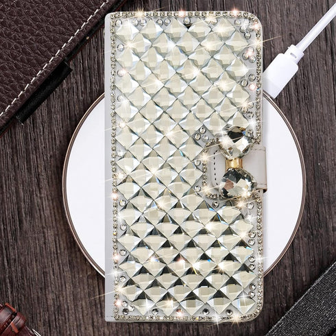 Omio Luxury Glitter Bling Diamond Card Holder Case for iPhone 11 with Stand, Shiny Sparkle Rhinestone Crystal Bowknot Shockproof Non-Slip Fashion ...