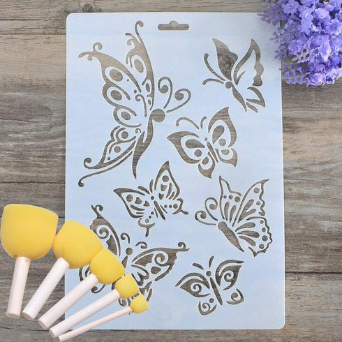 DIY Decorative Stencil Template for Painting on Walls Furniture Crafts (Butterfly)...