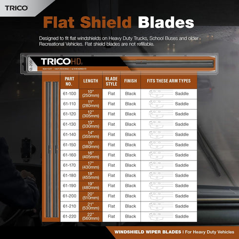 Trico Heavy Duty Blade - Flat 15 Inch...